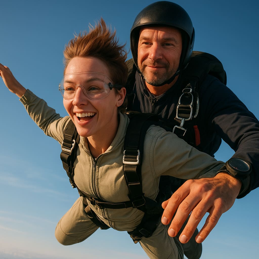 Tandem skydiving